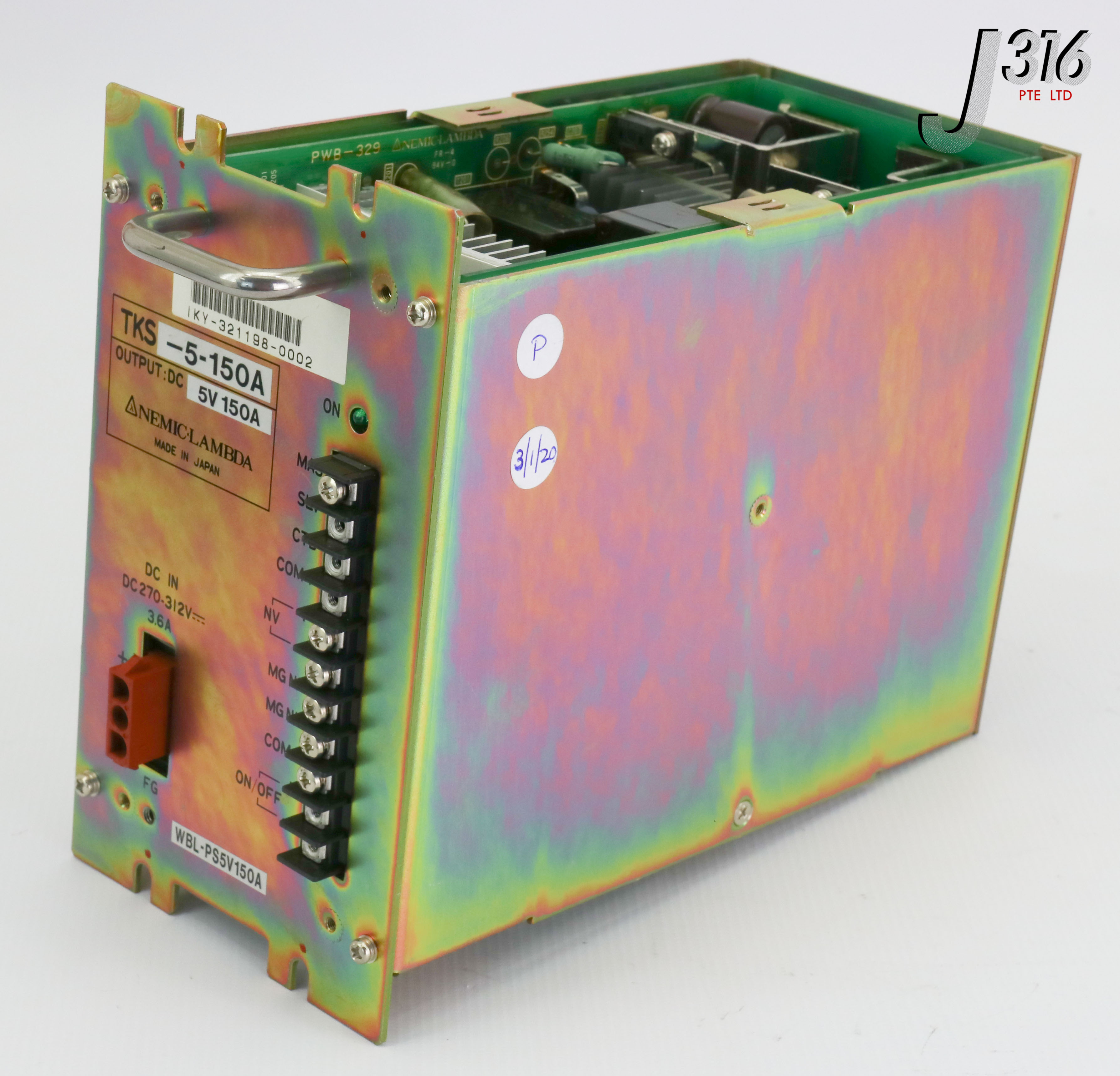 so  17234 NEMIC-LAMBDA POWER SUPPLY, CONVERTER, I/P DC 270-312V, 3.6A